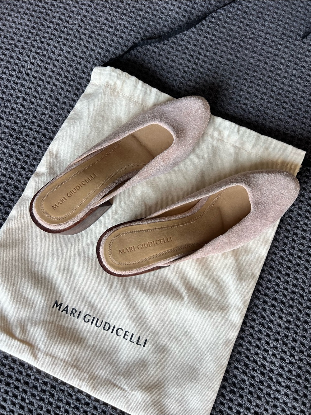 Mari Giudicelli Suede Kitten Heels